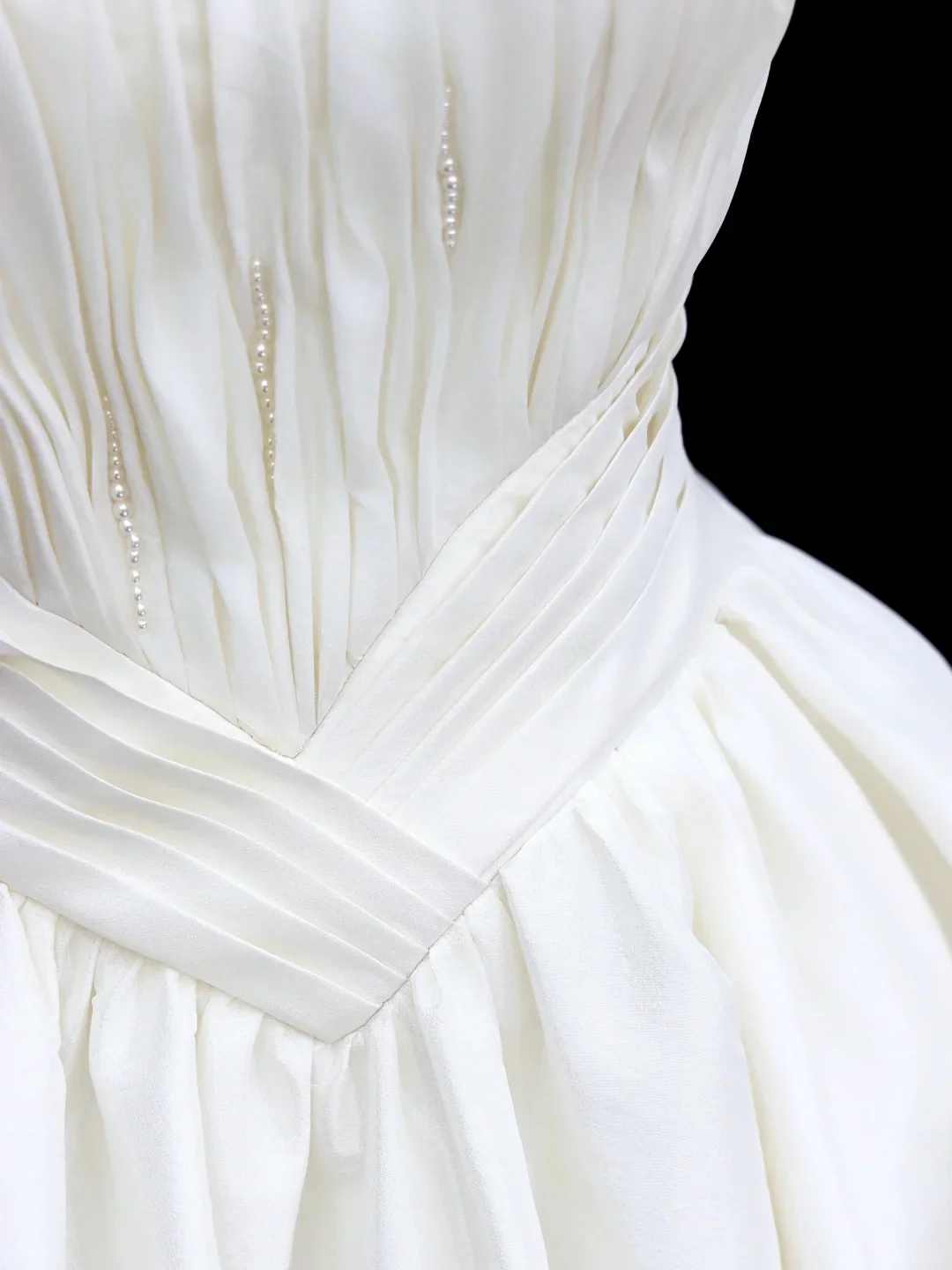 Unique Bridal Gown A line Scoop Sleeveless Satin White Wedding Dresses Bridal Gowns DP696 - Deanwangkt