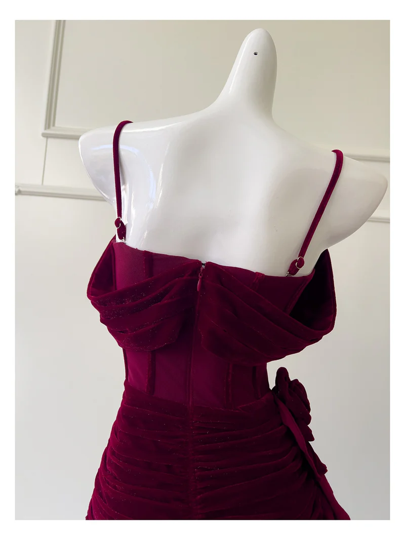 Sexy Sheath Spaghetti Straps Burgundy Short Homecoming Dresses Summer Hoco Dresses Cocktail Dress Birthday Outfits DP2294 - Deanwangkt
