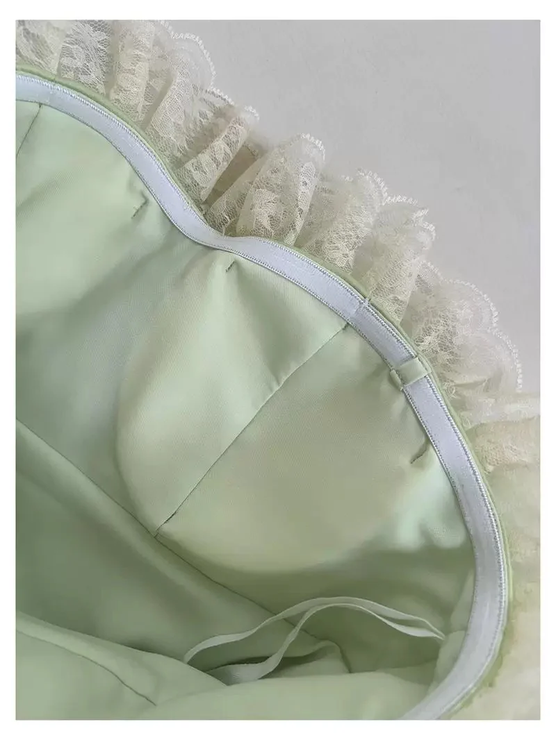 Trendy Ball Gown Spaghetti Straps Mint Green Sleeveless Formal Short 8th Grade Homecoming Dress Summer Middle School Hoco Dresses Cocktail Dress Birthday Outfits W931 - Deanwangkt