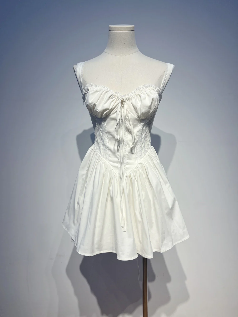 Cute A line Square Neck White Lace Homecoming Dress Summer Hoco Dresses Short Night Cocktail Dress DH2553 - Deanwangkt