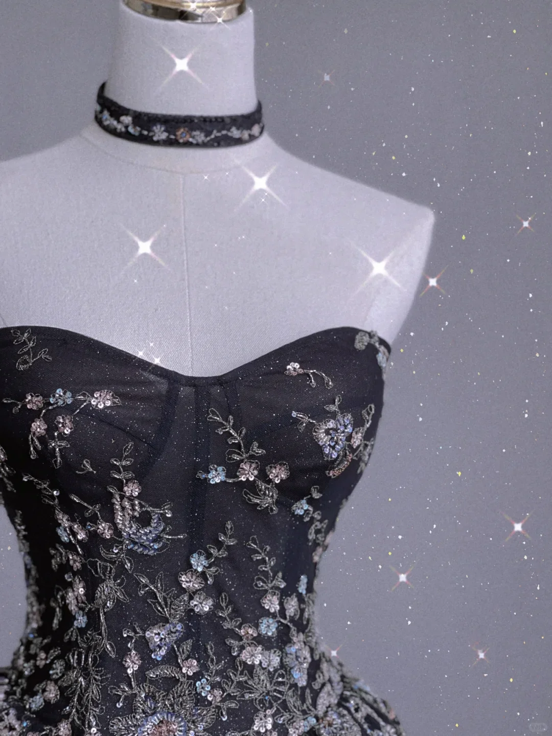 Pretty Ball Gown Strapless Black Tulle Long Prom Dresses Evening Dresses DP365 - Deanwangkt