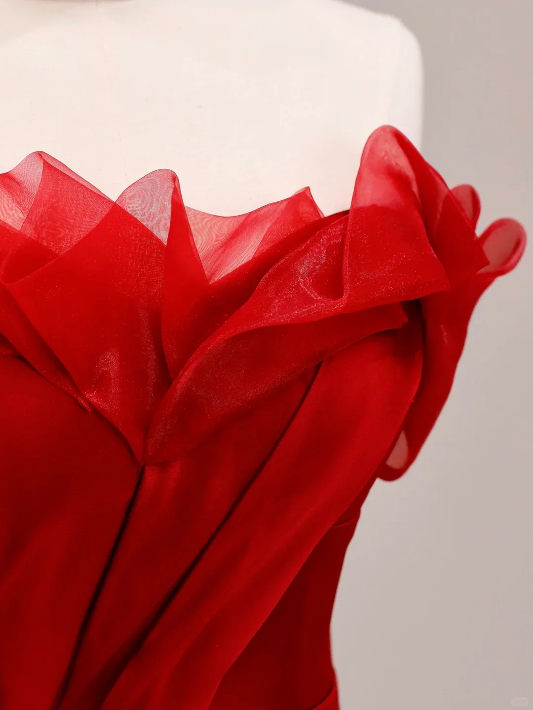 Elegant Glamour Mermaid Strapless Red Prom Dress Party Dress Long Evening Dresses DP1543 - Deanwangkt