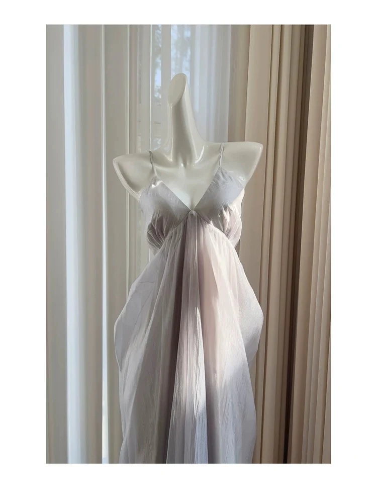 Elegant A Line Spaghetti Straps Sleeveless Long Evening Party Gowns Evening Formal Dresses Prom Dress W900 - Deanwangkt