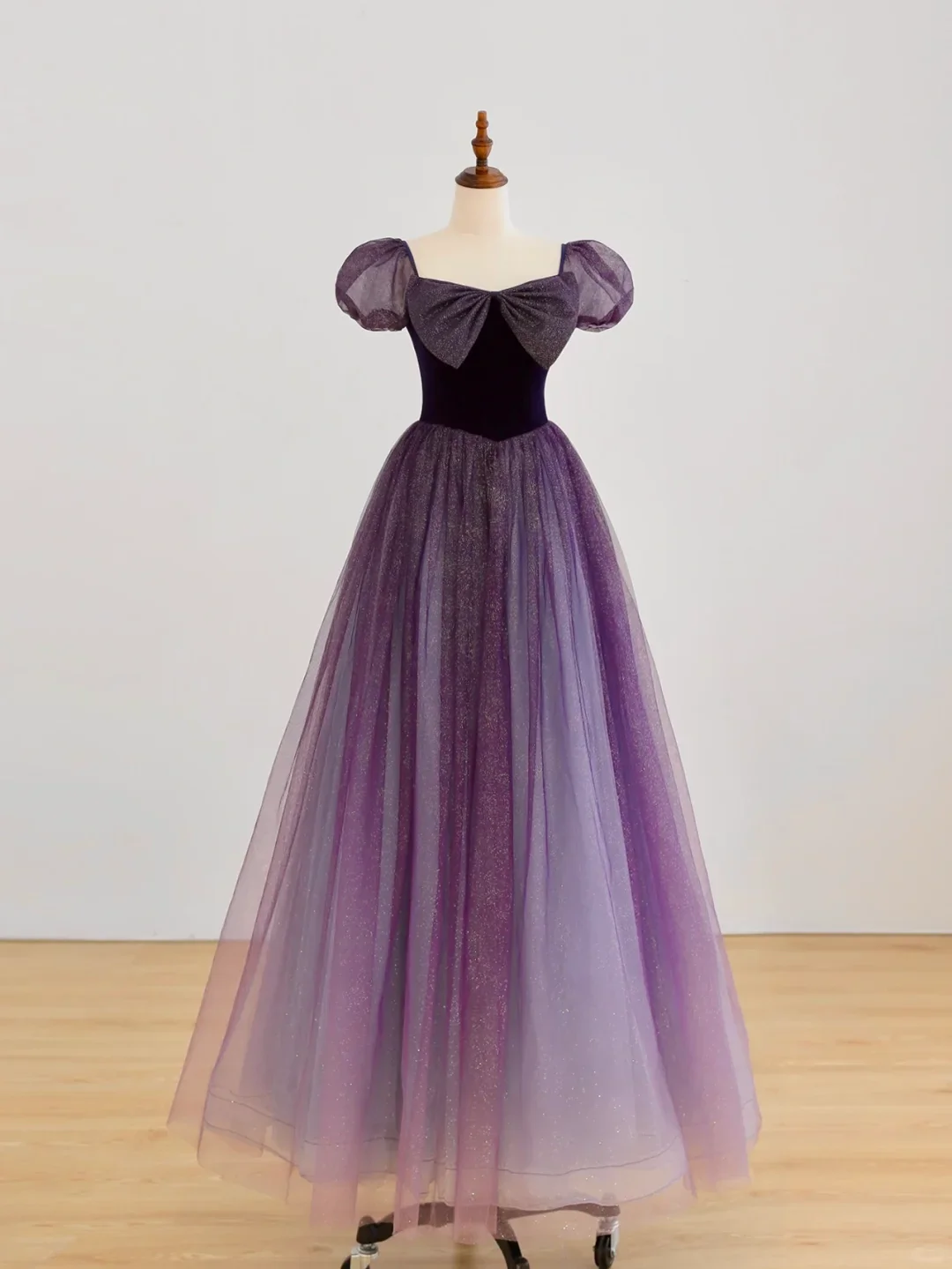 Elegant Glamour Ball Gown Strapless Short Sleeves Tulle Prom Dress Party Dress Evening Dresses DP1502 - Deanwangkt