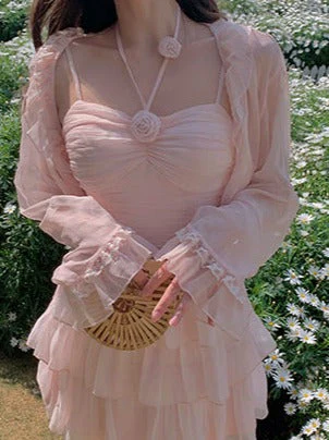 Cute A line Pink Chiffon Summer Short Homecoming Dress Hoco Dress Mini 18th Birthday Outfit Cocktail Dresses DP1862 - Deanwangkt