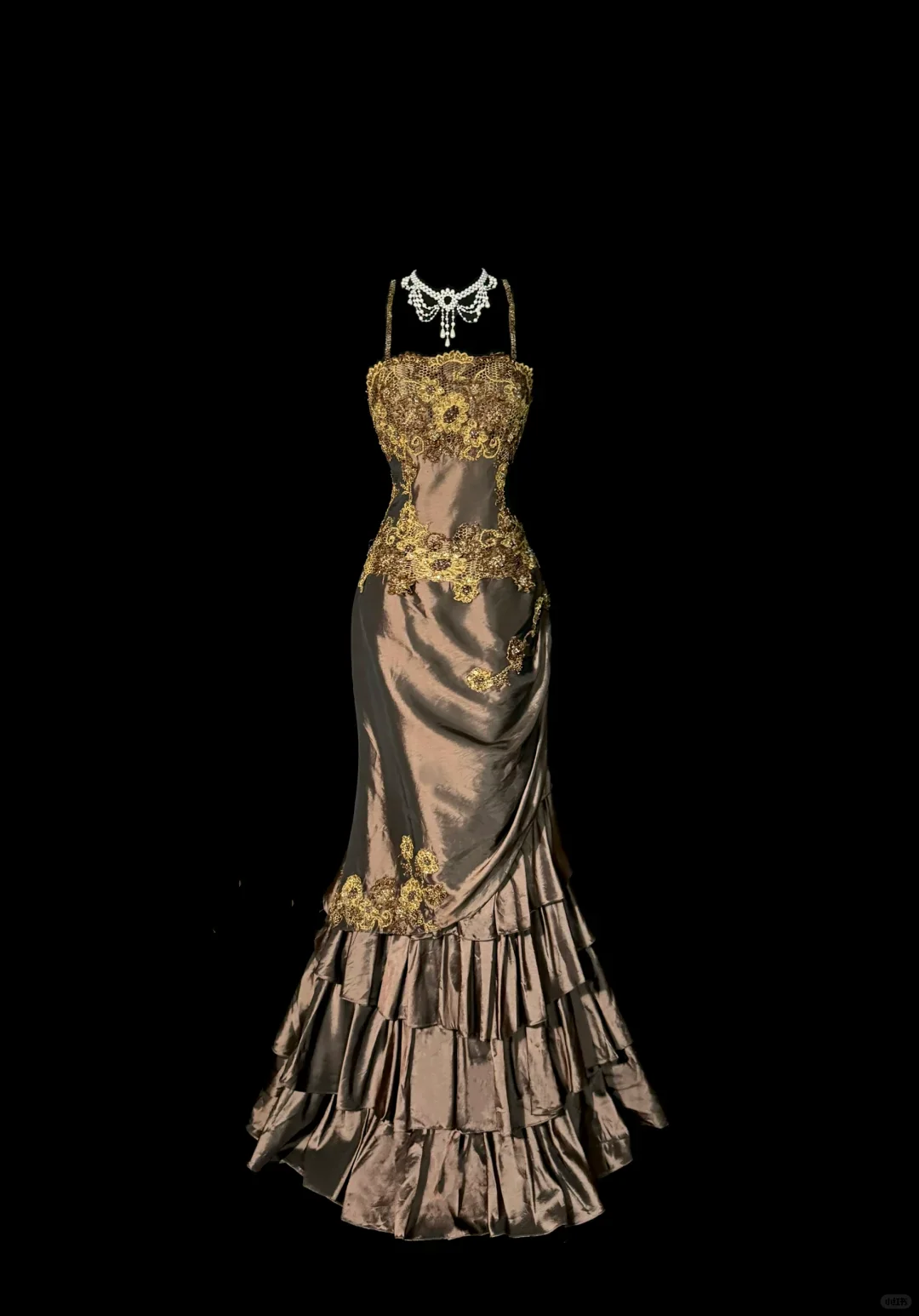 Classy Elegant Mermaid Spaghetti Straps Brown Sleeveless Long Prom Dresses H2973 - Deanwangkt