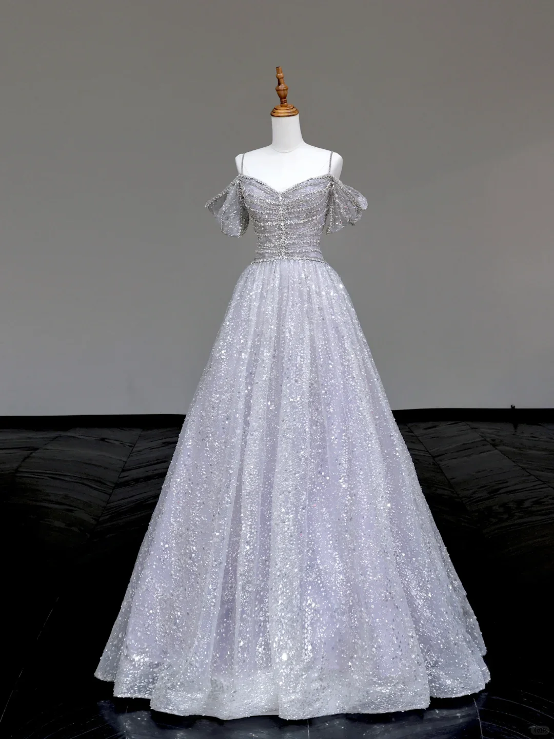 Gorgeous A line Spaghetti Straps Sequin Long Prom Dresses Graduation Dresses DP705 - Deanwangkt