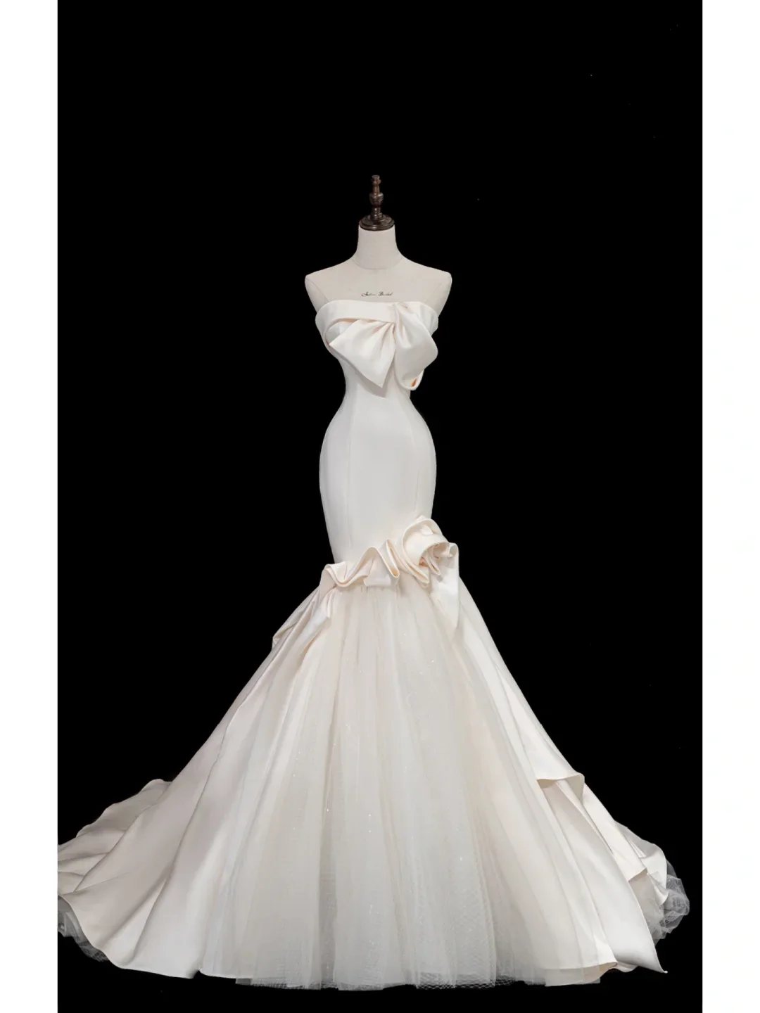 Timeless Bridal Gown Mermaid Strapless Satin Long Wedding Dresses Elegant Bridal Gowns DH874 - Deanwangkt