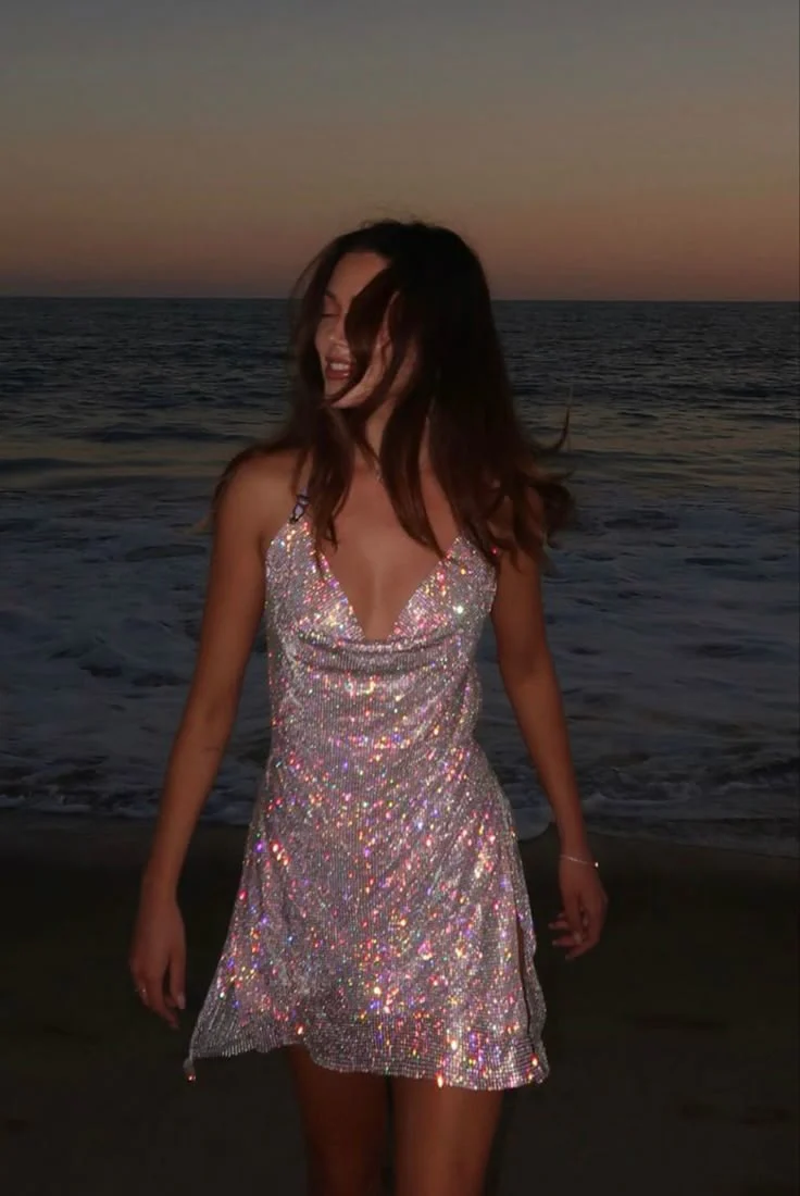 Modest A line Halter Sequin Short Formal Homecoming Dress Middle School Short 18th Birthday Outfits Graduation Dress Cocktail Dresses DH2245 - Deanwangkt