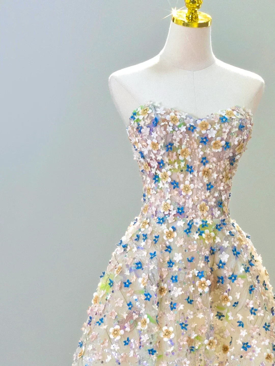 Princess Bridal Dress A Line Sweetheart Lace Wedding Dress With Flowers Wedding Dresses Modest Wedding Gowns DH1615 - Deanwangkt