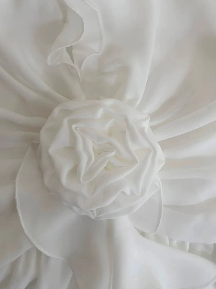 Elegant A line Halter White Sleeveless Chiffon Long Evening Party Gowns Evening Formal Dresses Prom Dress W885 - Deanwangkt