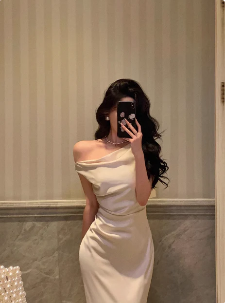 Classy Mermaid White Off The Shoulder 18th Birthday Dress Party Gown 18th Birthday Outfits Birthday Dress Ideas For Women DP577 - Deanwangkt