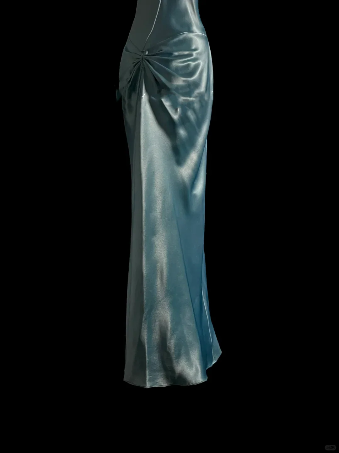 Elegant Glamour Mermaid Halter Blue Satin Long Prom Dresses Party Dress Evening Dress DP916 - Deanwangkt