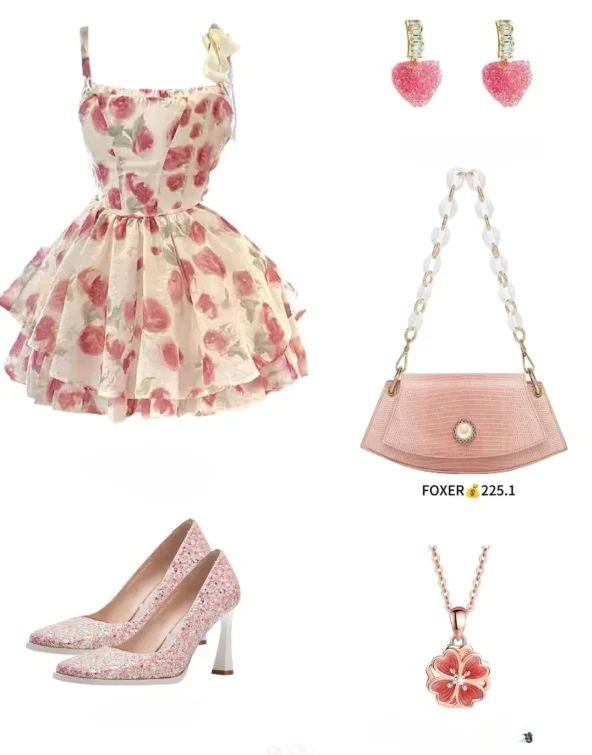 Sweet Spaghetti Strap A-Line Floral Chiffon Short Birthday Dresses Sleeveless Homecoming Dresses DP3074 - Deanwangkt