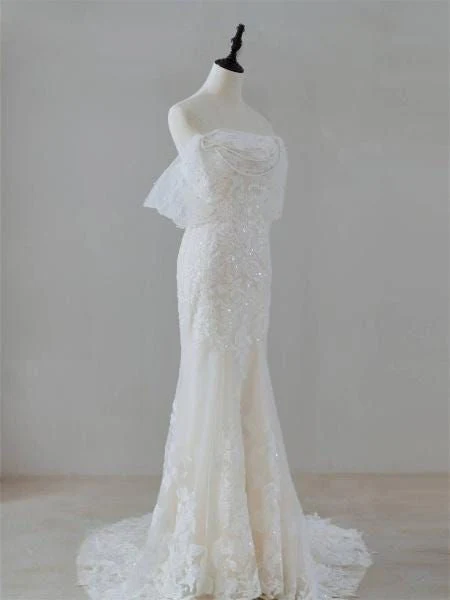 Dreamy Off the shoulder Mermaid wedding dress Custom Wedding Gown Stunning Modern Bridal Dress DP603 - Deanwangkt