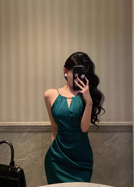 Pretty Mermaid Halter Neckline Green 18th Birthday Dress Party Outfits Birthday Outfits For Women DP0173 - Deanwangkt