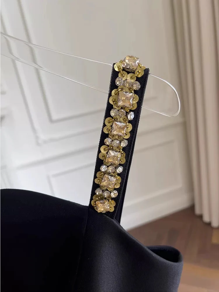 Trendy Ball Gown Straps Black Satin Sleeveless Formal Short 8th Grade Homecoming Dress Summer Middle School Hoco Dresses Cocktail Dress Birthday Outfits W938 - Deanwangkt