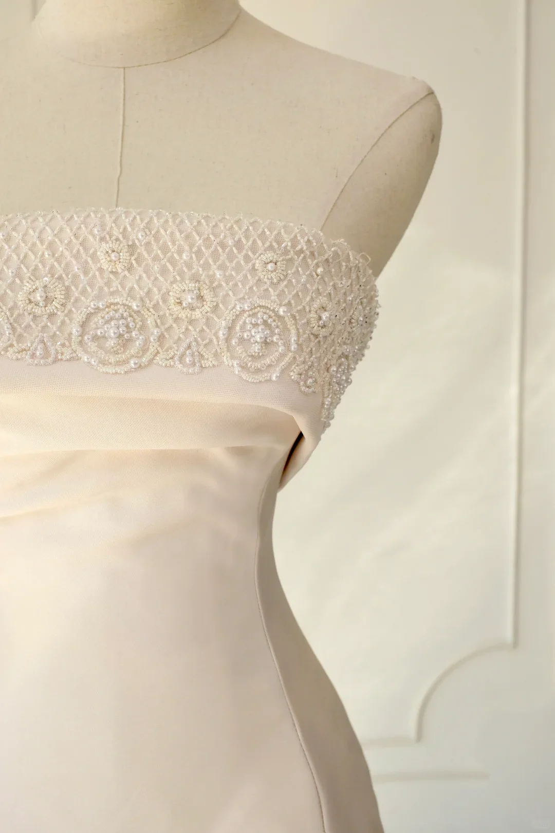 Classic Bridal Gown Mermaid Strapless Sleeveless Satin Long Light Pink Wedding Dresses Elegant Bridal Gowns Brides Dress DH894 - Deanwangkt