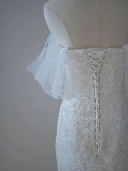 Dreamy Off the shoulder Mermaid wedding dress Custom Wedding Gown Stunning Modern Bridal Dress DP603 - Deanwangkt