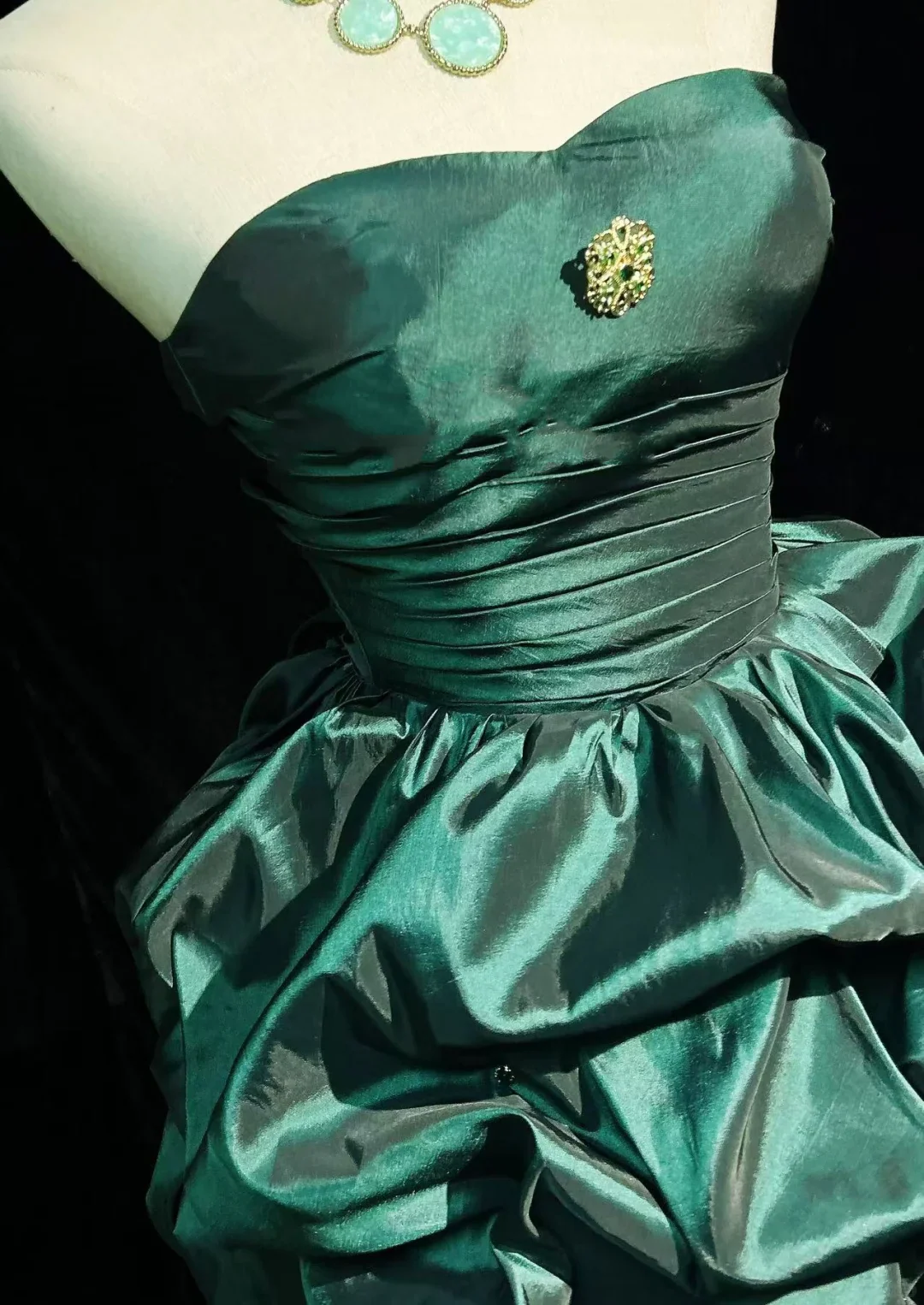 Vintage Ball Gown Sweetheart Taffeta Dark Green Sleeveless Mini Short Formal 8th Grade Homecoming Dresses Summer Middle School Hoco Dress Homecoming Outfits DH660 - Deanwangkt