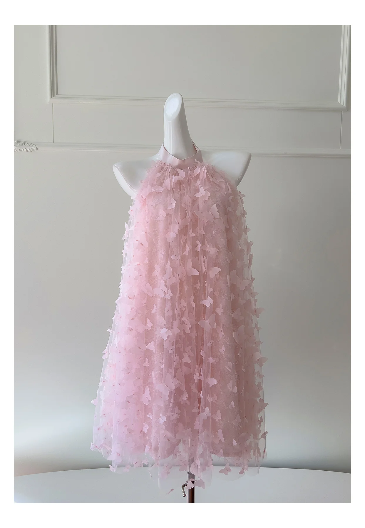 Pretty A Line High Neck Pink Lace Formal Homecoming Dresses Middle School Short 21st Birthday Outfits Graduation Dress Mini Cocktail Dresses DH2307 - Deanwangkt