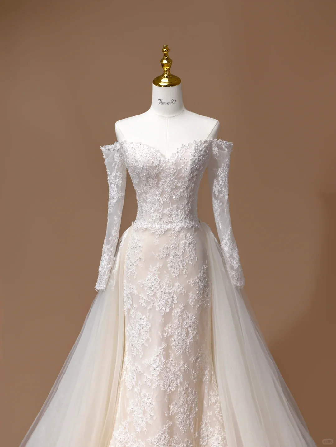 Dreamy Wedding Dress Mermaid Off The Shoulder Lace Long Sleeves White Long Wedding Dresses Bridal Gowns DH2795 - Deanwangkt