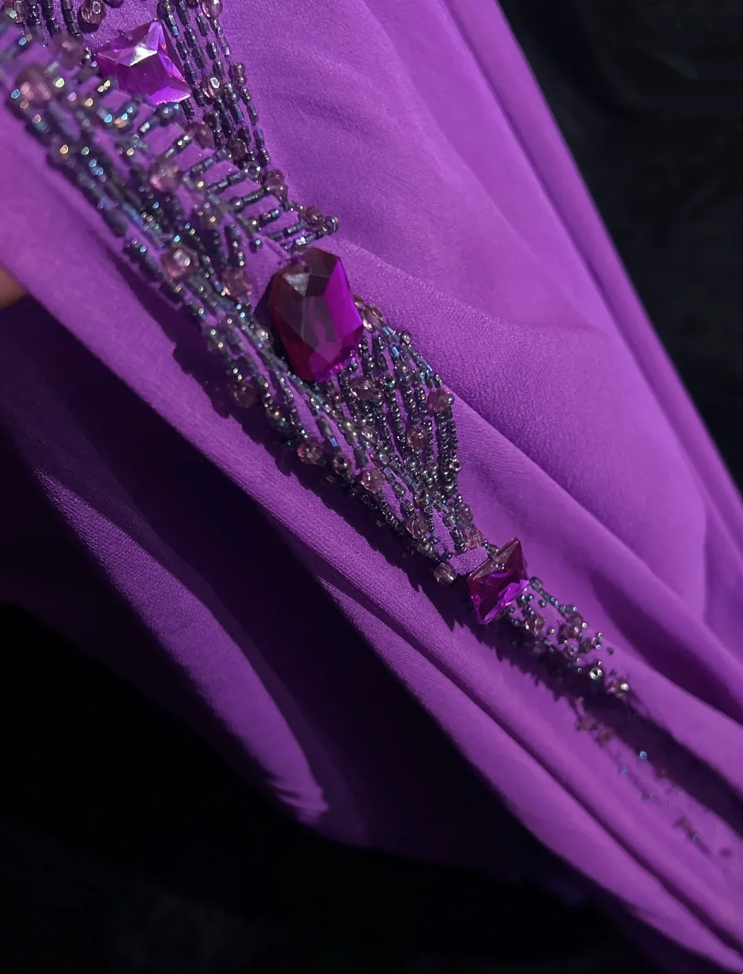 Retro A Line Halter Grape Chiffon Sleeveless With Beads Long Flowers Prom Dresses Party Dress 21st Birthday Outfits Graduation Dresses DH2658 - Deanwangkt