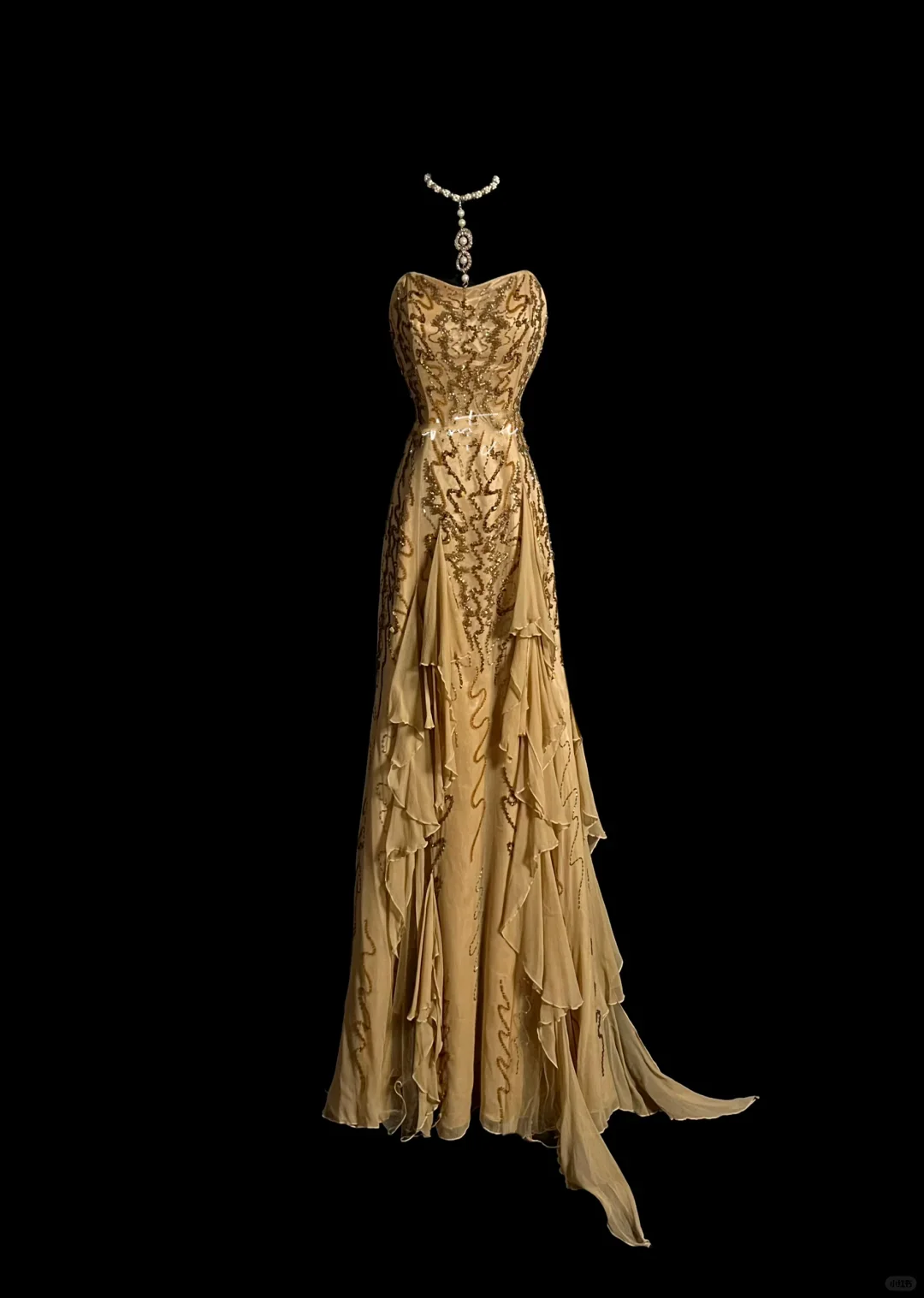 Elegant Glamour Mermaid Sweetheart Sequin Gold Chiffon Long Prom Dresses Party Dress Evening Dress DP925 - Deanwangkt