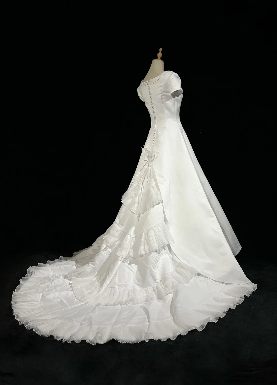 Vintage Wedding Dress 1950s 1940s Ball Gown Square Neck Lace White Long Wedding Dresses Bridal Gowns Brides Gown DH528 - Deanwangkt