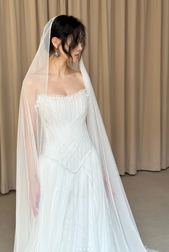 Modest Sheath Chiffon Wedding Dresses, Sleeveless Bridal Gowns Simple Wedding Gowns DP3073 - Deanwangkt