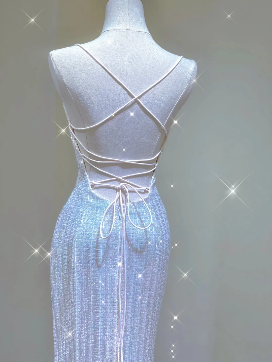 Simple Mermaid Spaghetti Straps Long White Wedding Dresses Backless Summer Brides Dress DP381 - Deanwangkt