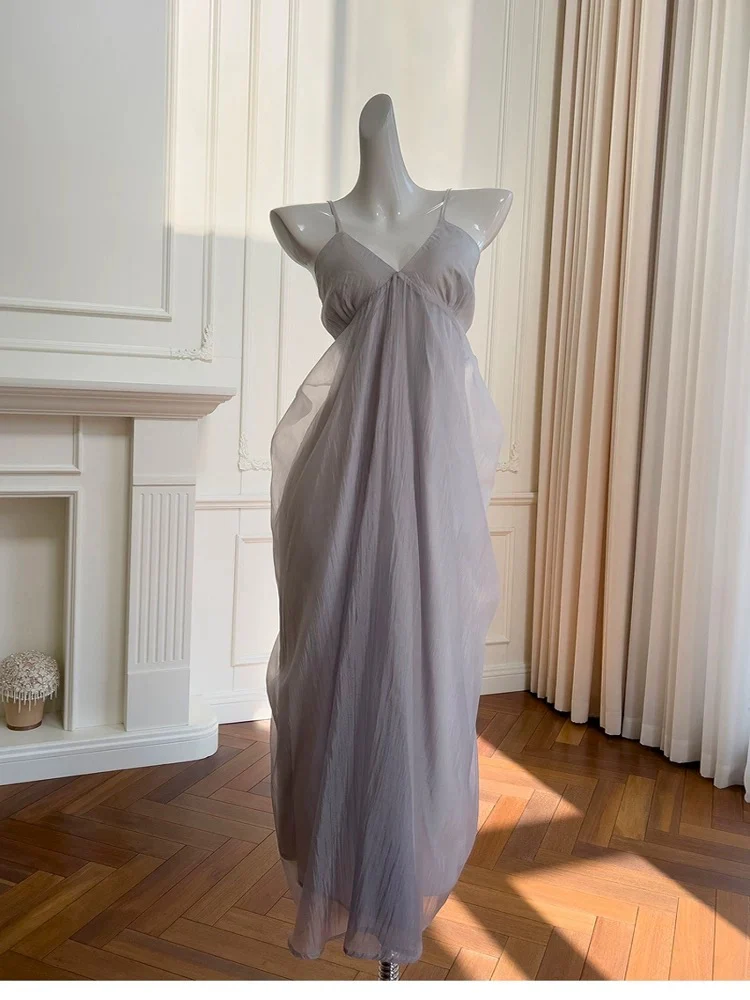 Elegant A Line Spaghetti Straps Sleeveless Long Evening Party Gowns Evening Formal Dresses Prom Dress W900 - Deanwangkt