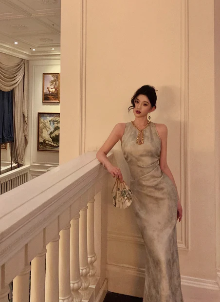 Classy Sheath Gold Beads Sleeveless 18th Birthday Dress Party Gown Birthday Outfits Birthday Dress Ideas For Women DP559 - Deanwangkt