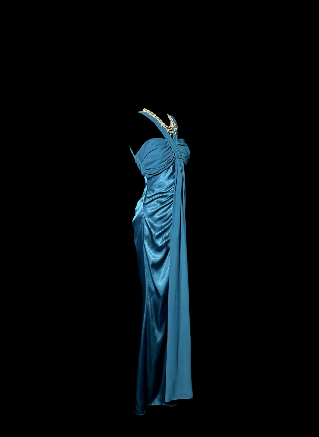 Vintage Mermaid Halter Sleeveless Satin Petite Mother Of Bride Dress Party Gown Floor Length For Summer Women Wedding W835 - Deanwangkt