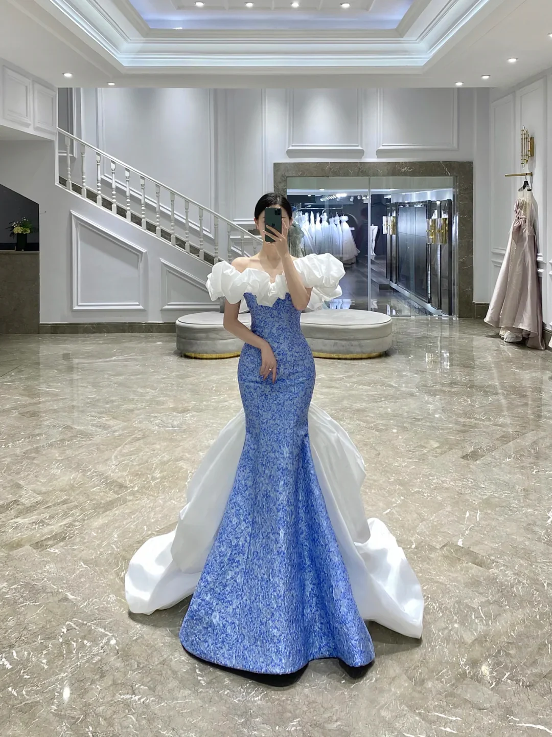 Classy Sheath Off The Shoulder Blue Satin Long Formal Evening Gown Summer Wedding Guest Dress Bridal Guest Dresses Wedding Outfits For Guest W0739 - Deanwangkt
