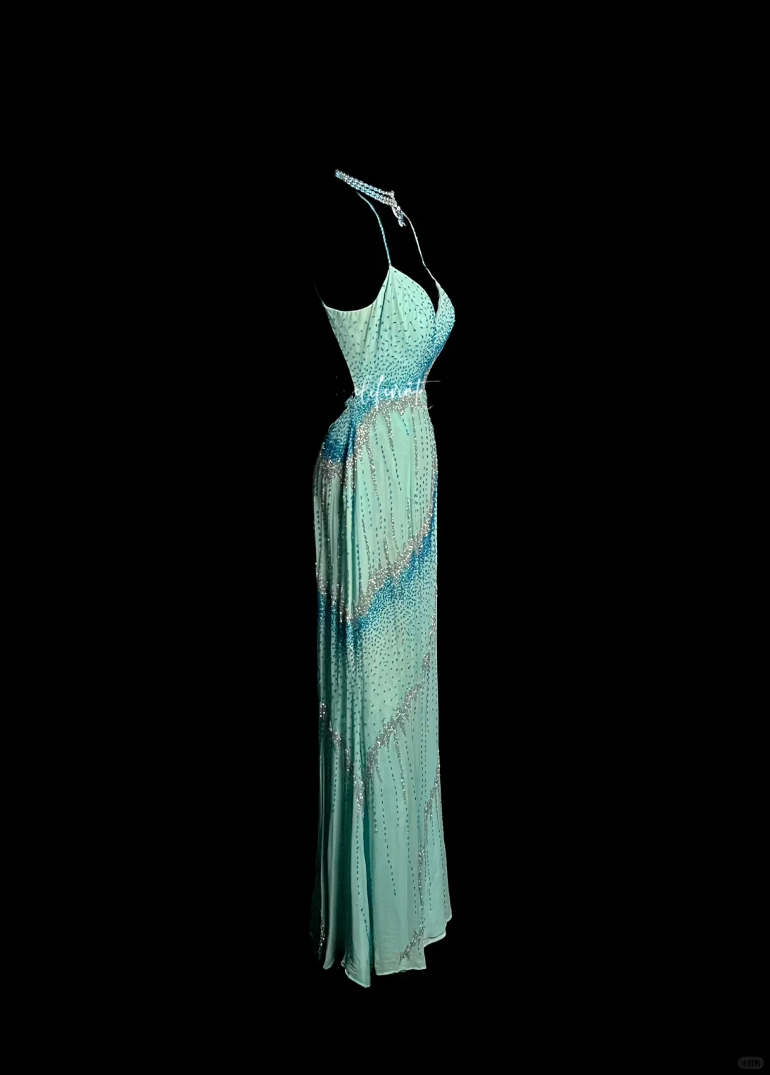 Vintage Mermaid Spaghetti Straps Backless Beads Long Evening Party Gowns Evening Formal Dresses Prom Dress DP2033 - Deanwangkt