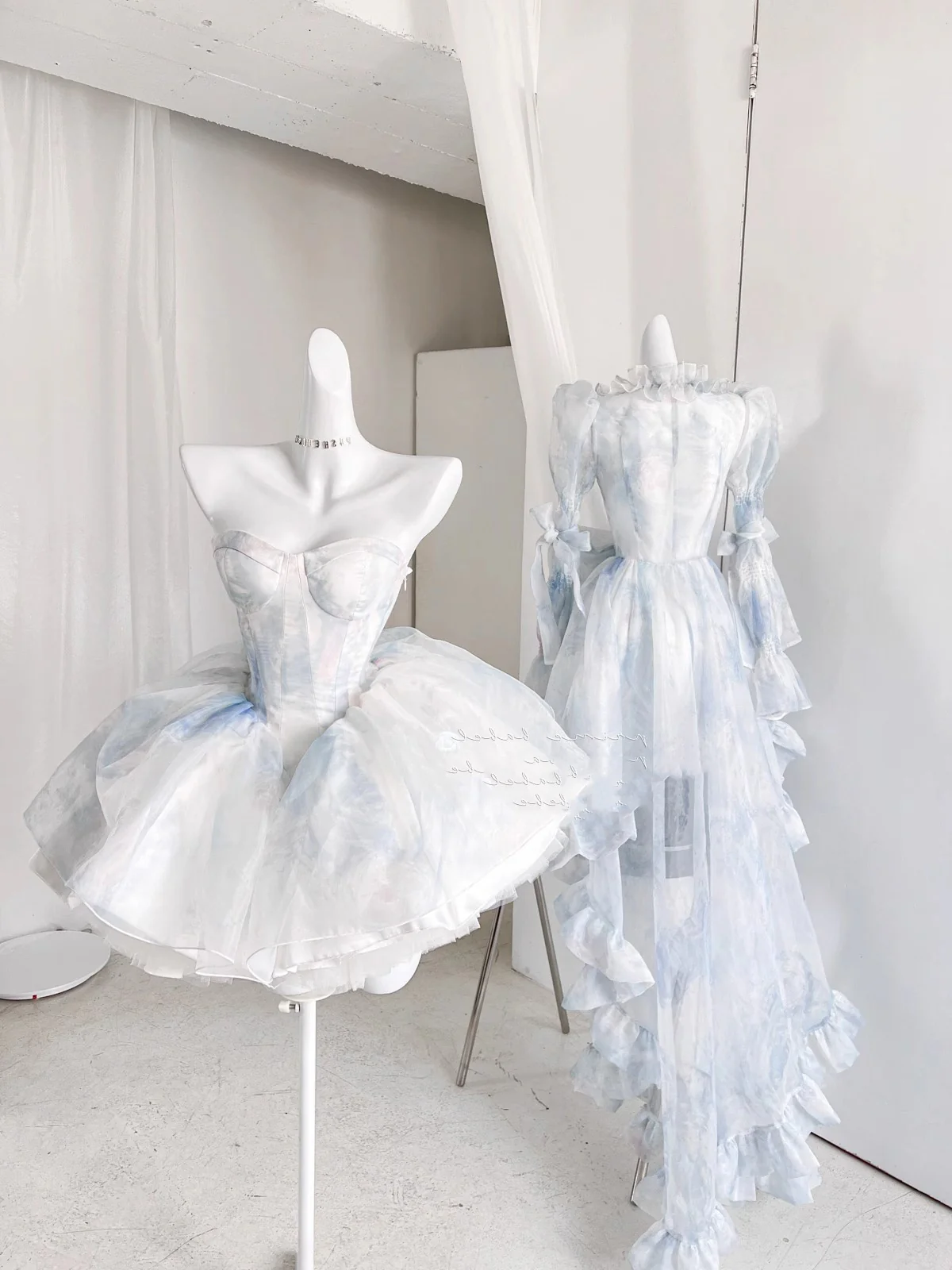 Cute Ball Gown Short Light Sky Blue Homecoming Dress Summer Hoco Dresses Cocktail Dress For Senior Teens DP1783 - Deanwangkt