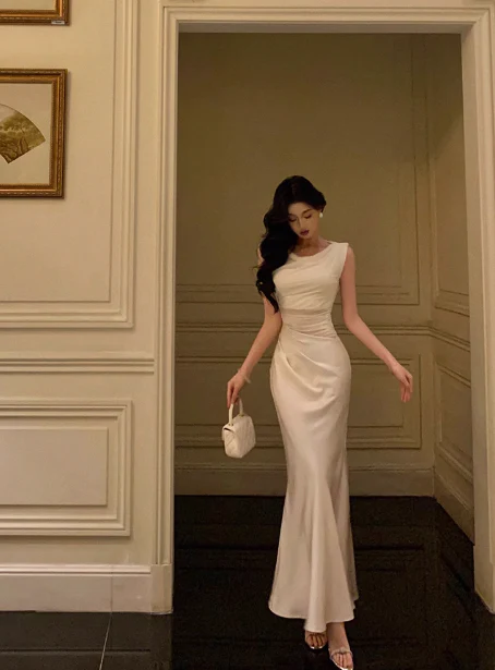 Elegant Sheath Sleeveless Ivory 21st Birthday Dress Party Gown Birthday Outfits Birthday Dress Ideas For Women DP547 - Deanwangkt