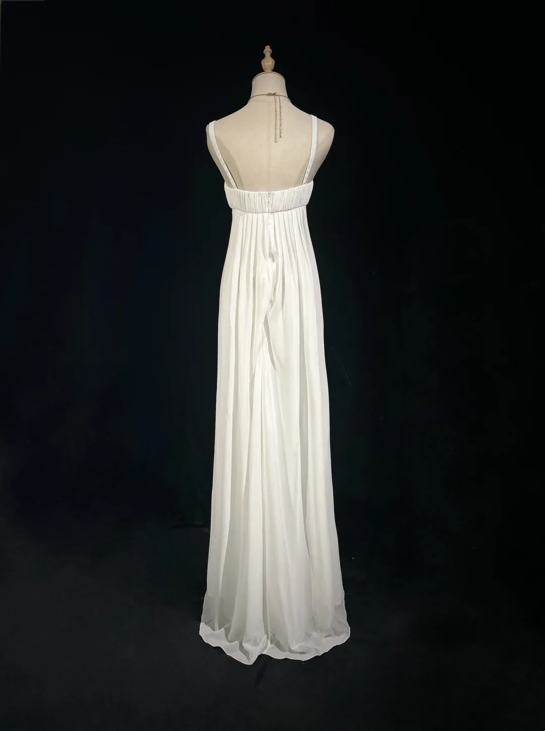 Vintage Wedding Dress 1950s 1940s A line Square Neck Chiffon White Long Wedding Dresses Bridal Gowns Brides Gown DH529 - Deanwangkt