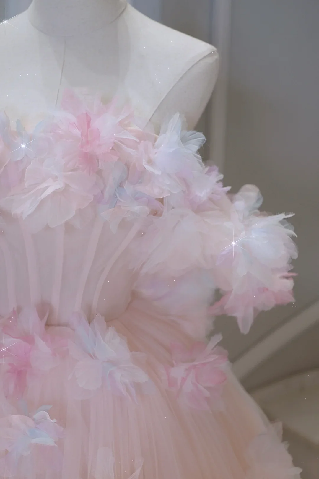 Pretty Ball Gown Off The Shoulder Pink Tulle Long Quinceanera Dress Formal Gowns Vestido De 15 Anos Sweet 16 Dress DH884 - Deanwangkt