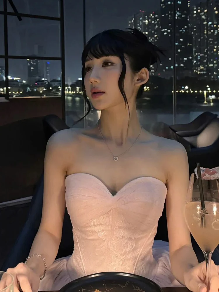 Simple A line Sweetheart Pink Lace Short Homecoming Dress Summer Hoco Dresses Cocktail Dress P1768 - Deanwangkt