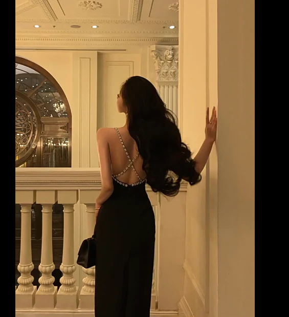 Classy Sheath Spaghetti Straps Knee Length Black Homecoming Dress Cocktail Dress Birthday Dresses DP1626 - Deanwangkt