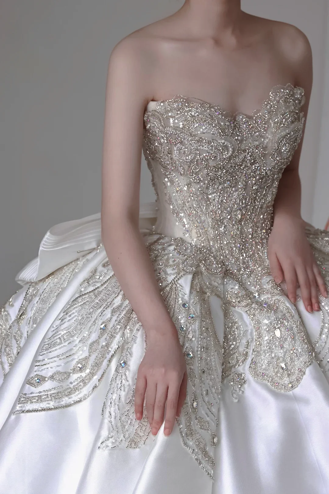 Unique Bridal Gown Ball Gown Sweetheart White Lace Wedding Dresses Bridal Gowns DP663 - Deanwangkt