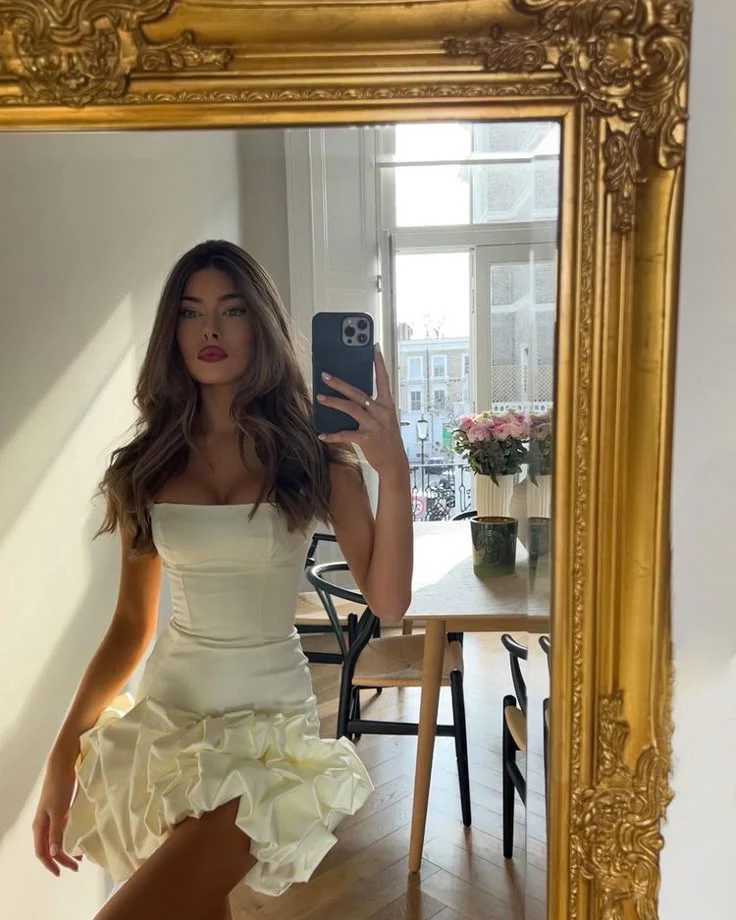 Cute Sheath Square Floral Summer Homecoming Dress Hoco Dress Mini 18th Birthday Outfit Cocktail Dresses DP1918 - Deanwangkt