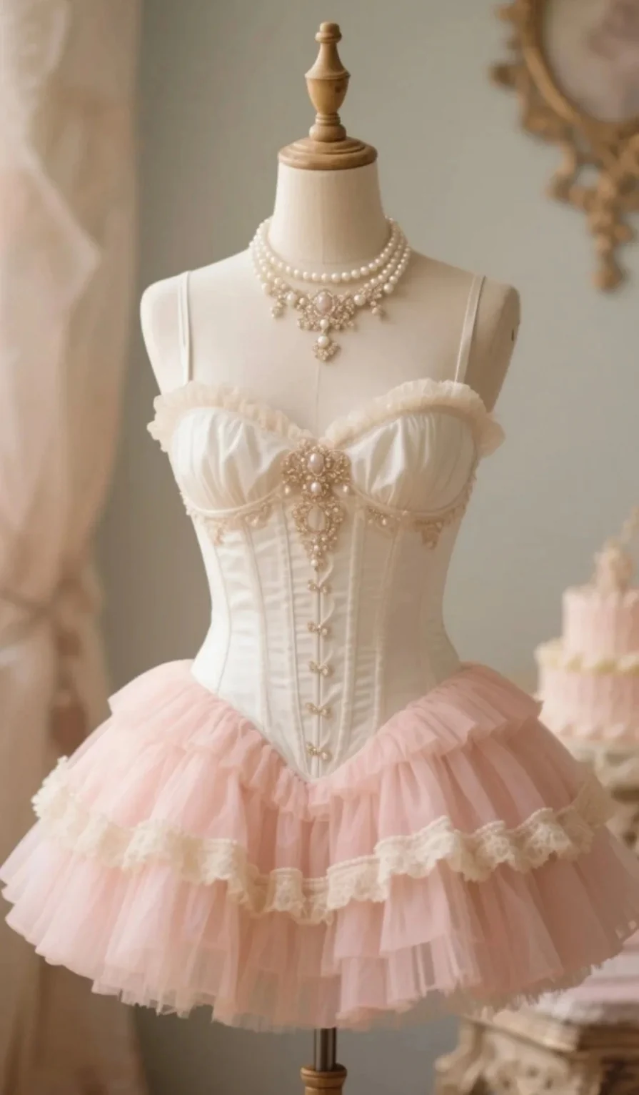 Palace Spaghetti Strap Ball Gown Satin Lace Short Birthday Dresses Pink Homecoming Dresses DP3007 - Deanwangkt