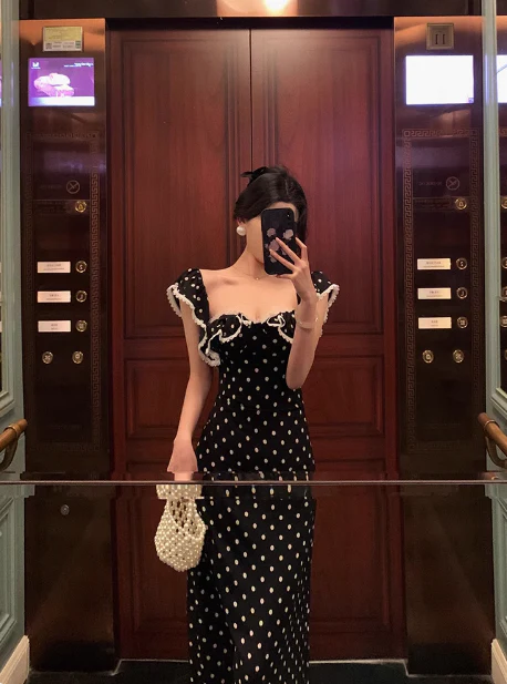 Pretty Sheath Square Neckline Black 18th Birthday Dress Long Party Birthday Outfits For Women For Women DP0183 - Deanwangkt