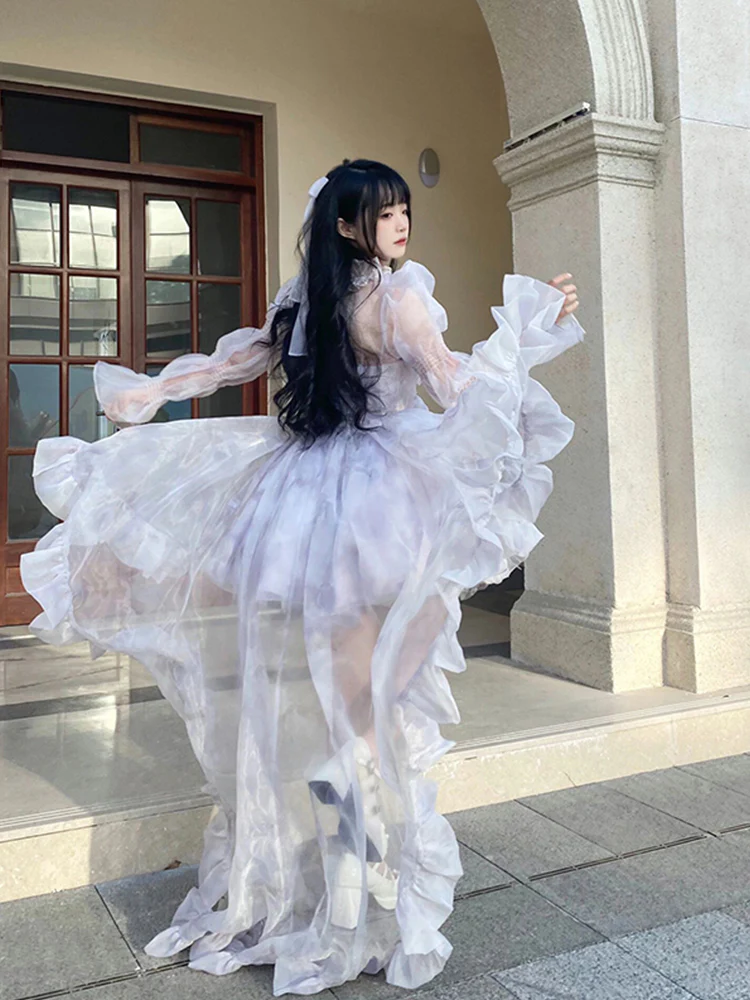 Vintage Ball Gown Lilac Short Mini Summer 18th Birthday Dress Lolita Dress Birthday Outfits W1252 - Deanwangkt