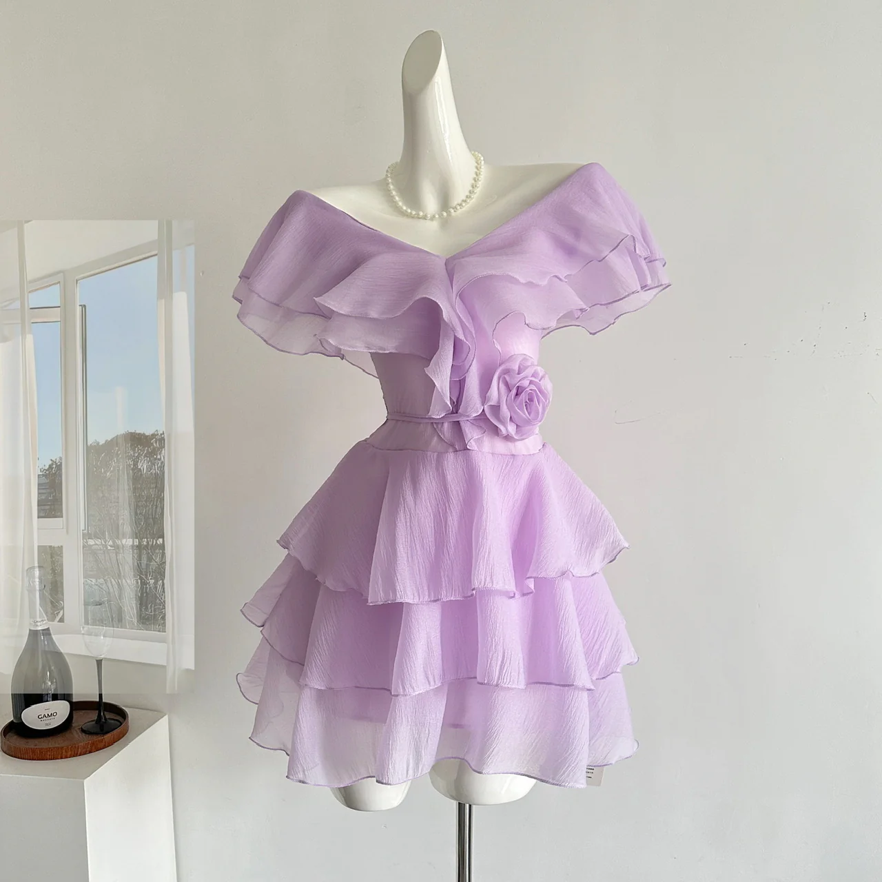 Cute A Line V Neckline Layers Summer Dress Holiday Party Outfits For Girls DP0154 - Deanwangkt