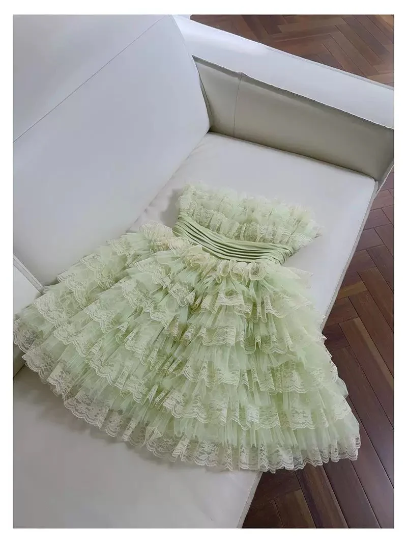 Trendy Ball Gown Spaghetti Straps Mint Green Sleeveless Formal Short 8th Grade Homecoming Dress Summer Middle School Hoco Dresses Cocktail Dress Birthday Outfits W931 - Deanwangkt