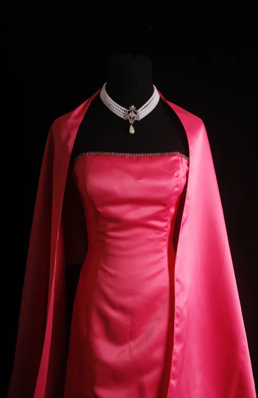 Elegant Strapless Sheath Mother of the Bride Satin Hot Pink Wedding Guest Dresses DP3366 - Deanwangkt